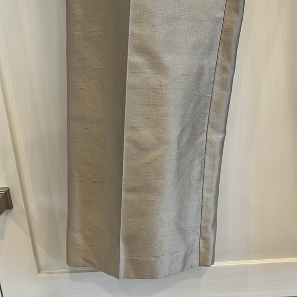 NWOT Dana Buchman silk french waisted fully lined trouser in oyster 🦪 colour - Picture 4 of 12